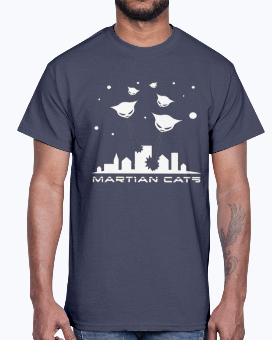 Men's Gildan Ultra Cotton T-Shirt  Alien Cat Explosion Cat