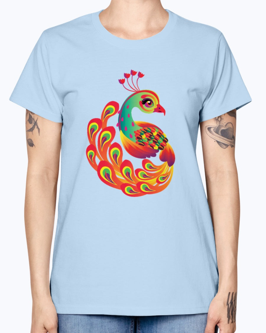 Gildan Ladies Missy T-Shirt 16 colors  Peacock new design