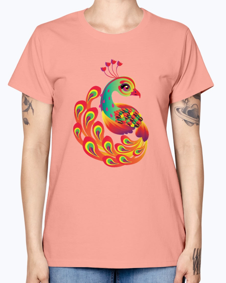 Gildan Ladies Missy T-Shirt 16 colors  Peacock new design