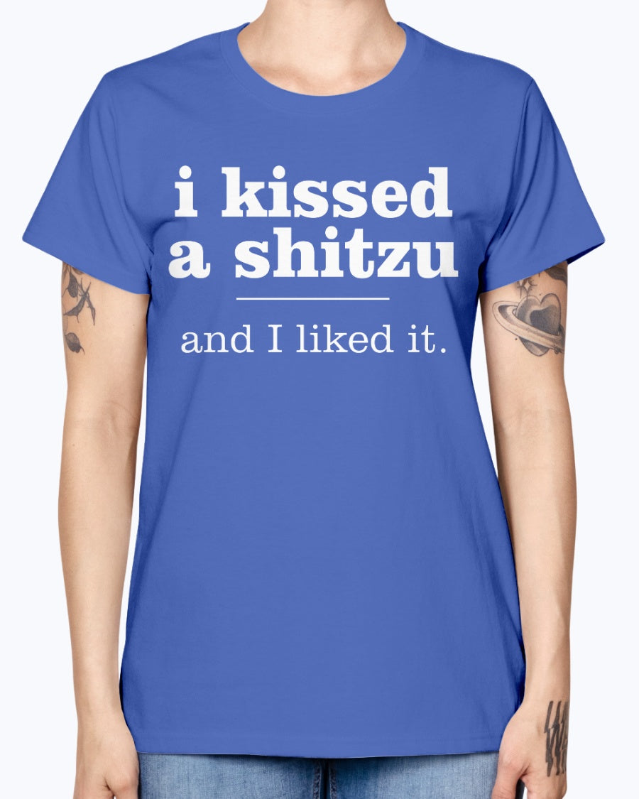 Gildan Ladies Missy T-Shirt  I kissed a shitzu