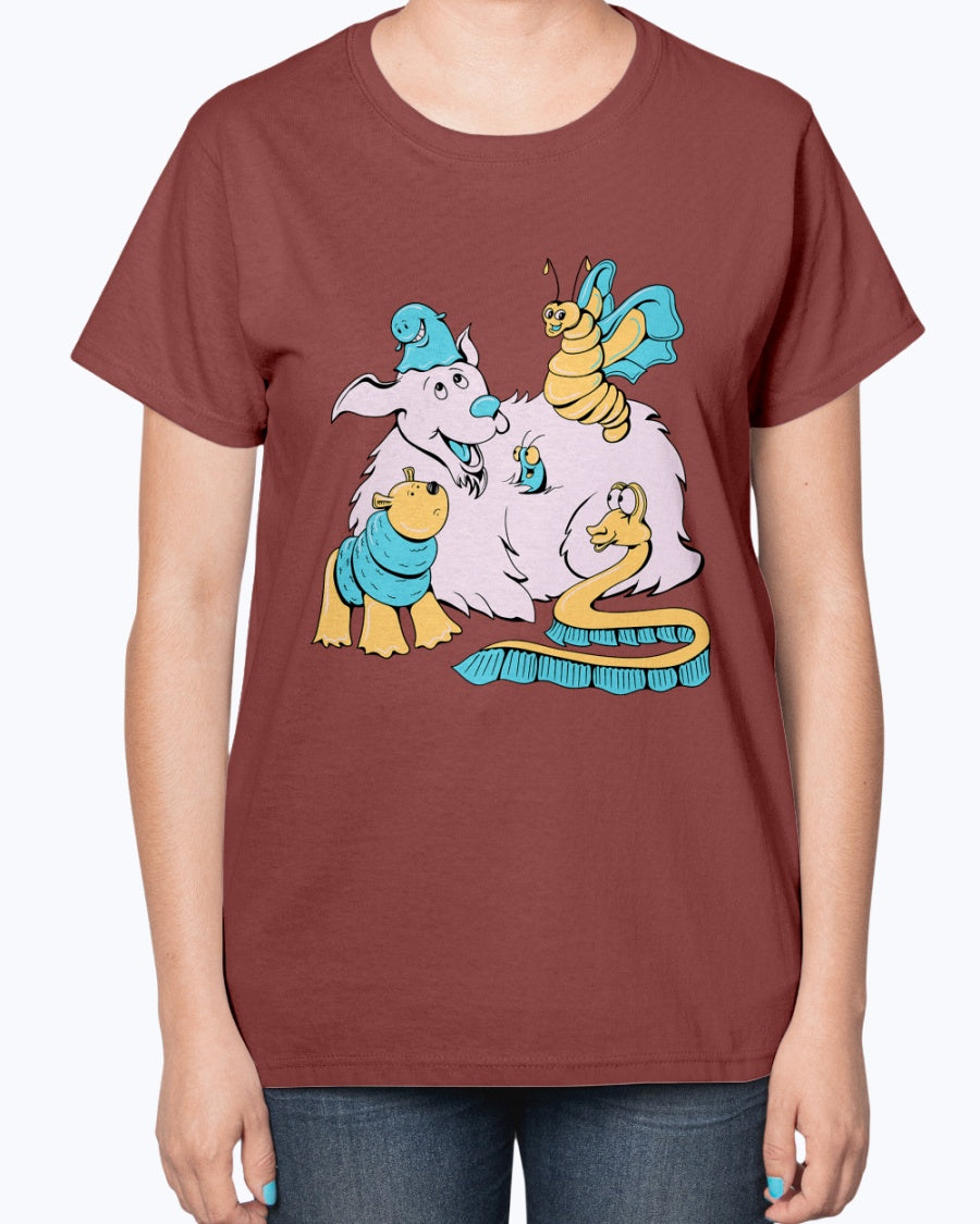 Gildan 2000L Ultra Cotton Ladies T-Shirt 13 colors Dark   Funny animals  Design-18
