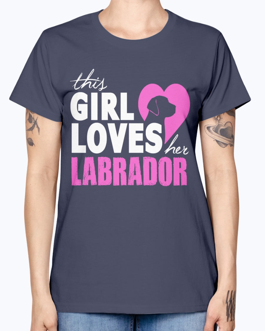 Gildan Ladies Missy T-Shirt 16 colors   The girl loves her labrador