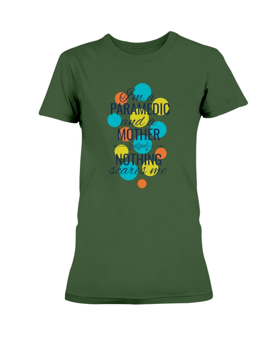 Gildan Ladies Missy Cotton T-Shirt PARAMEDIC AND MOTHER