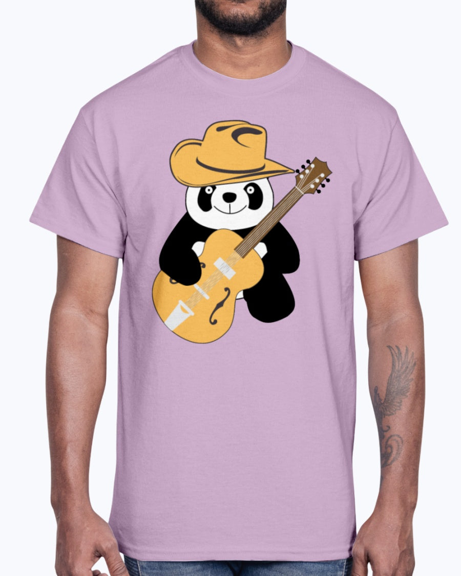 Men's Gildan Ultra Cotton T-Shirt  Funny panda with guitar